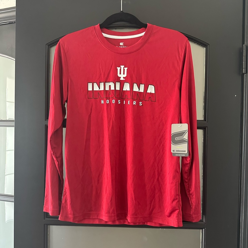 Indiana Hoosiers youth unisex long sleeve performance shirt